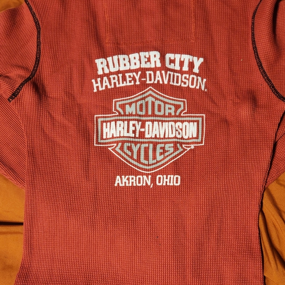 Harley-Davidson Women's Brick Red Long Sleeve Tee - Picture 3 of 3